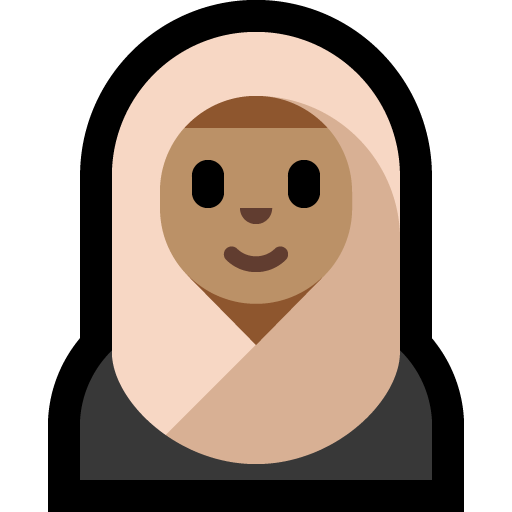 woman with headscarf: medium skin tone — Microsoft
