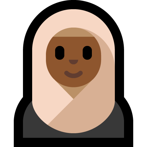 woman with headscarf: medium-dark skin tone — Microsoft