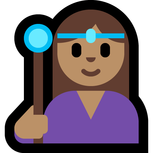woman mage: medium skin tone — Microsoft