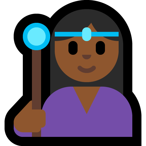 woman mage: medium-dark skin tone — Microsoft