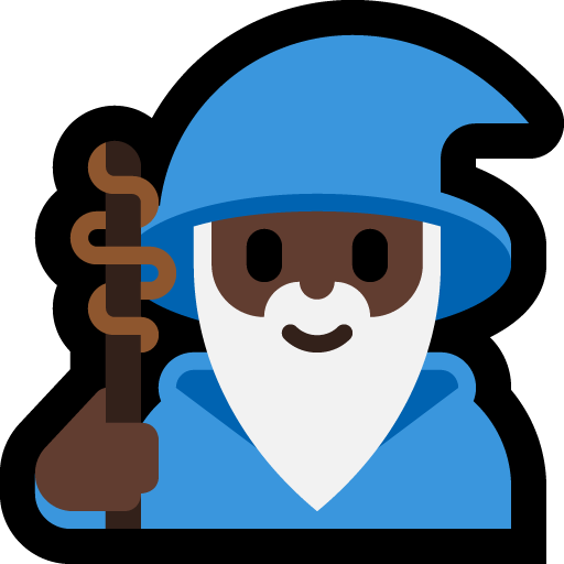 man mage: dark skin tone — Microsoft