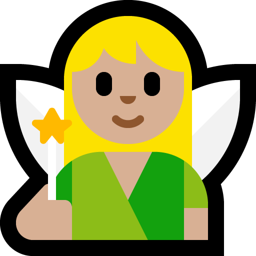 fairy: medium-light skin tone — Microsoft