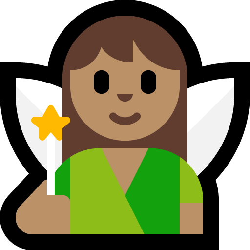 woman fairy: medium skin tone — Microsoft