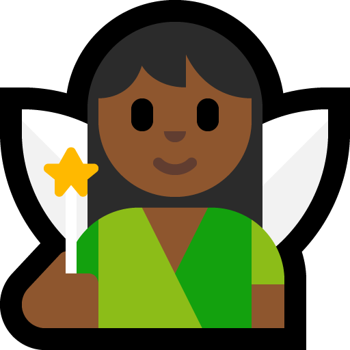 woman fairy: medium-dark skin tone — Microsoft