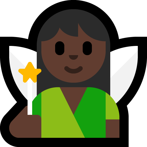 fairy: dark skin tone — Microsoft