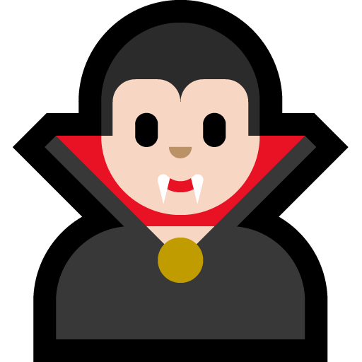 vampire: light skin tone — Microsoft