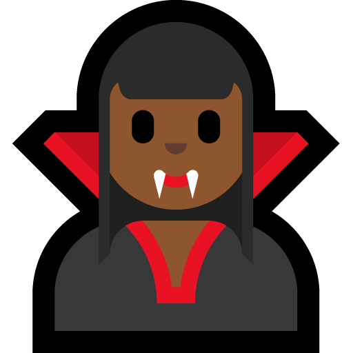 woman vampire: medium-dark skin tone — Microsoft