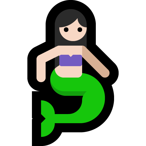 merperson: light skin tone — Microsoft