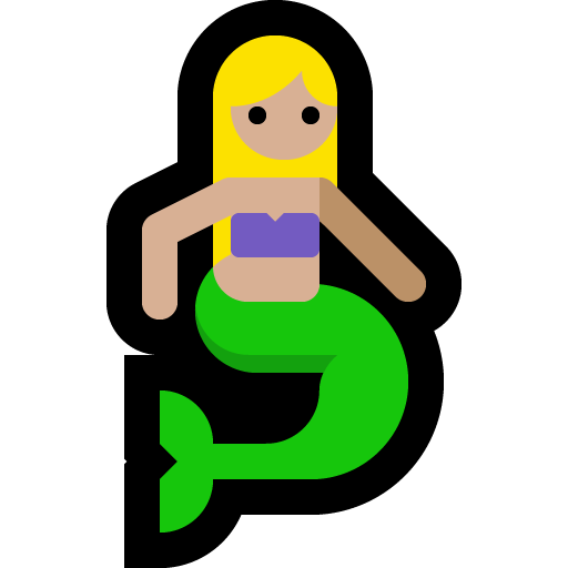 mermaid: medium-light skin tone — Microsoft