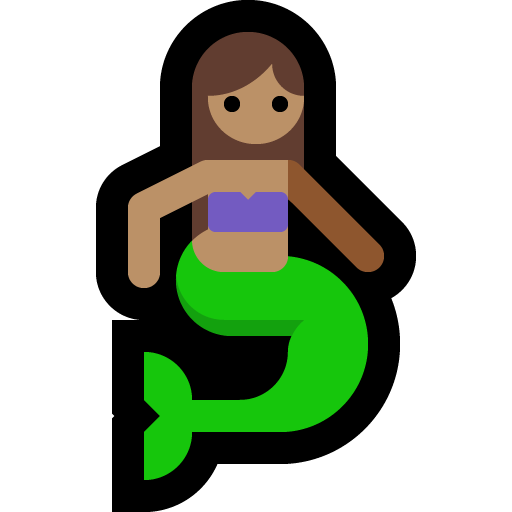 merperson: medium skin tone — Microsoft