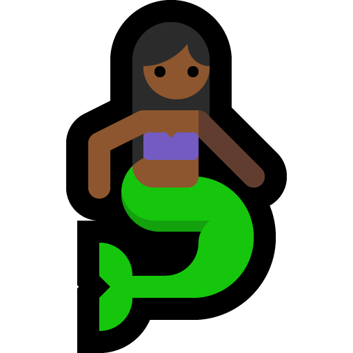 merperson: medium-dark skin tone — Microsoft
