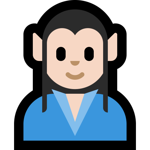 man elf: light skin tone — Microsoft