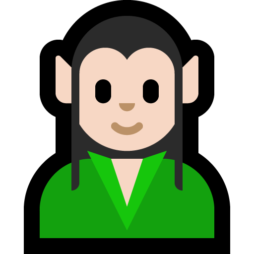 elf: light skin tone — Microsoft