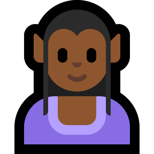 woman elf: medium-dark skin tone — Microsoft