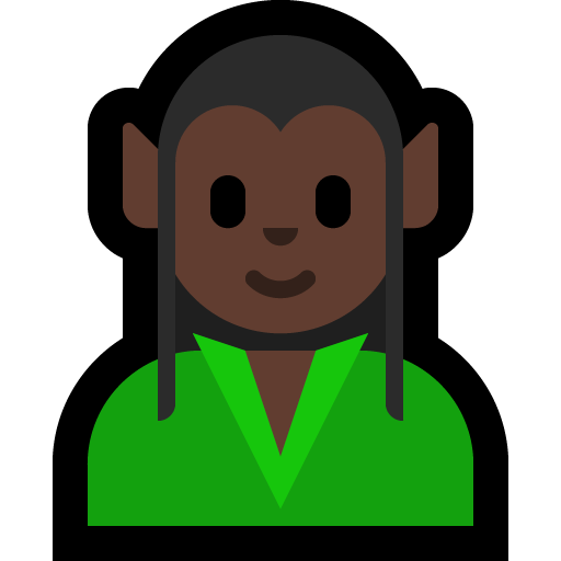 elf: dark skin tone — Microsoft