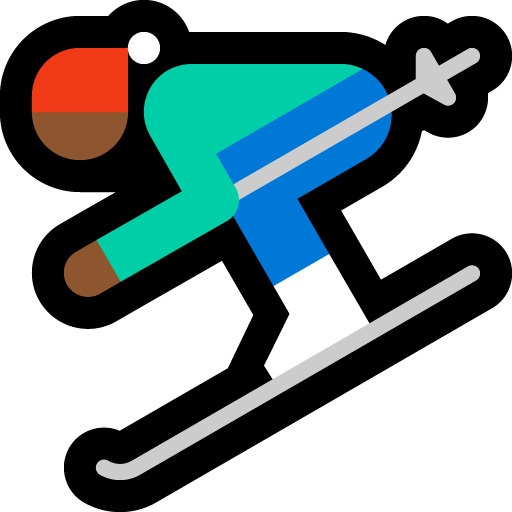 Skier, Type-5 as drawn by Microsoft in Windows 10 April 2018 Update