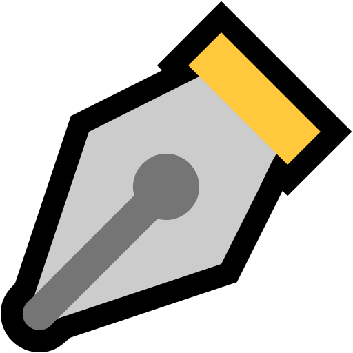 Black Nib as drawn by Microsoft in Windows 10 April 2018 Update