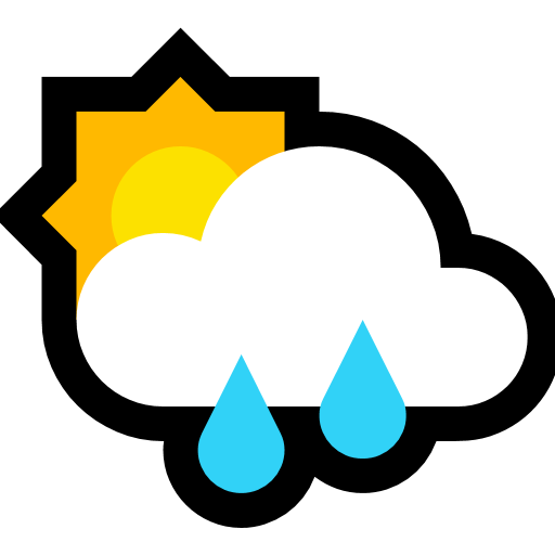 Sun Behind Rain Cloud as drawn by Microsoft in Windows 10 Creators Update