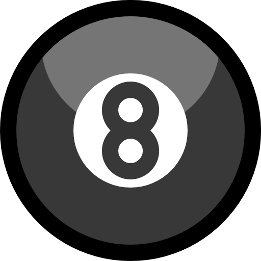 Pool 8 Ball as drawn by Microsoft in Windows 10 Creators Update