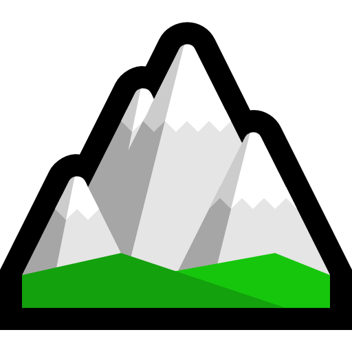 Snow-Capped Mountain as drawn by Microsoft in Windows 10 Creators Update