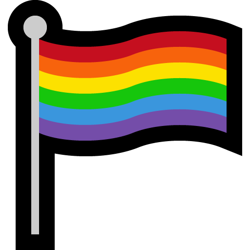 Rainbow Flag as drawn by Microsoft in Windows 10 Creators Update