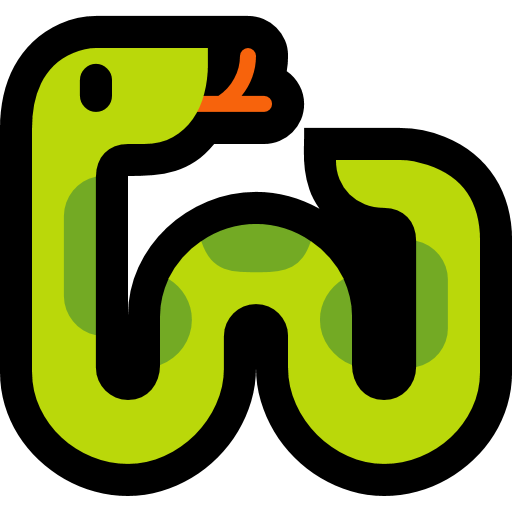 Snake as drawn by Microsoft in Windows 10 Creators Update