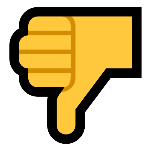 Thumbs Down as drawn by Microsoft in Windows 10 Creators Update