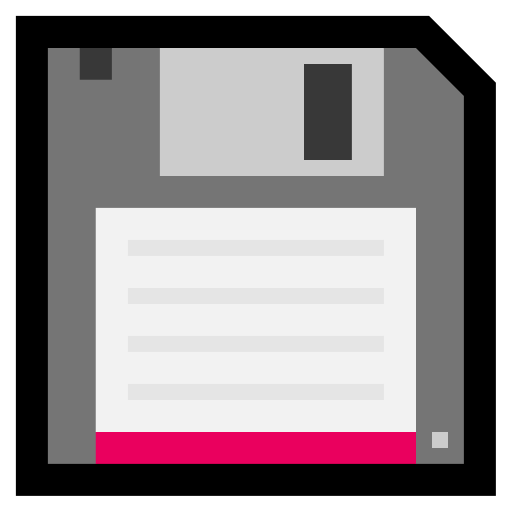 Floppy Disk as drawn by Microsoft in Windows 10 Creators Update