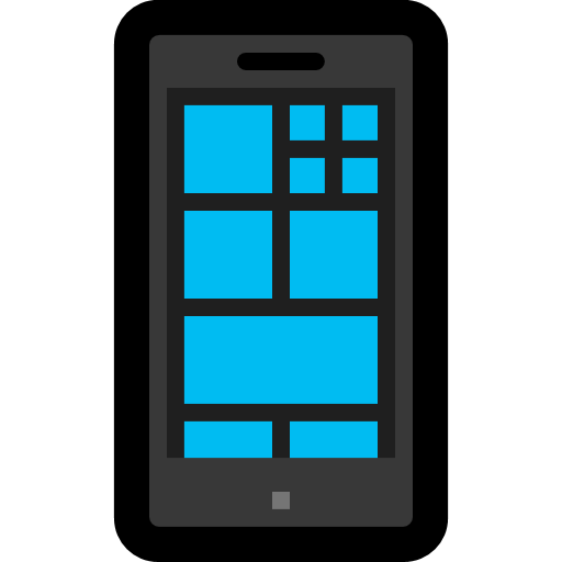 Mobile Phone as drawn by Microsoft in Windows 10 Creators Update