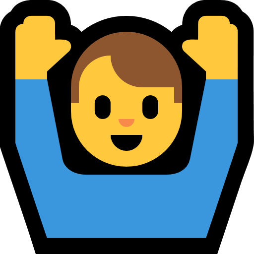 Raising Hands as drawn by Microsoft in Windows 10 Creators Update