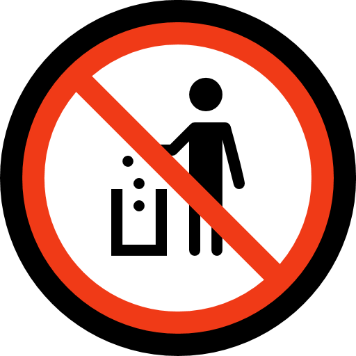 No Littering as drawn by Microsoft in Windows 10 Creators Update