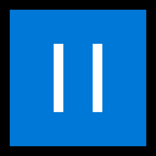 Pause Button as drawn by Microsoft in Windows 10 Creators Update