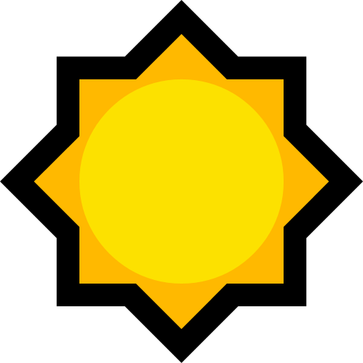 Sun as drawn by Microsoft in Windows 10 Creators Update