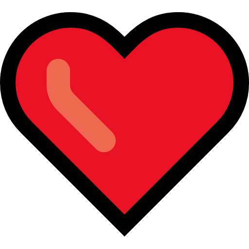 Red Heart as drawn by Microsoft in Windows 10 Creators Update