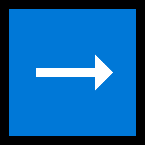 Right Arrow as drawn by Microsoft in Windows 10 Creators Update