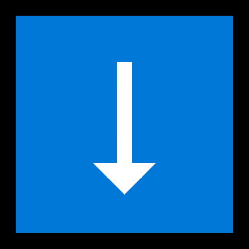 Pfeil Nach Unten as drawn by Microsoft in Windows 10 Creators Update