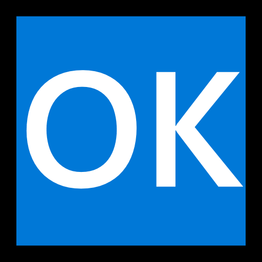 OK Button as drawn by Microsoft in Windows 10 Fall Creators Update