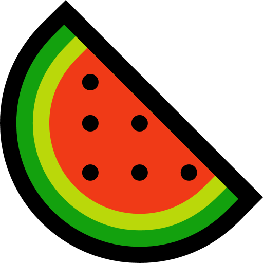 Watermelon as drawn by Microsoft in Windows 10 Fall Creators Update