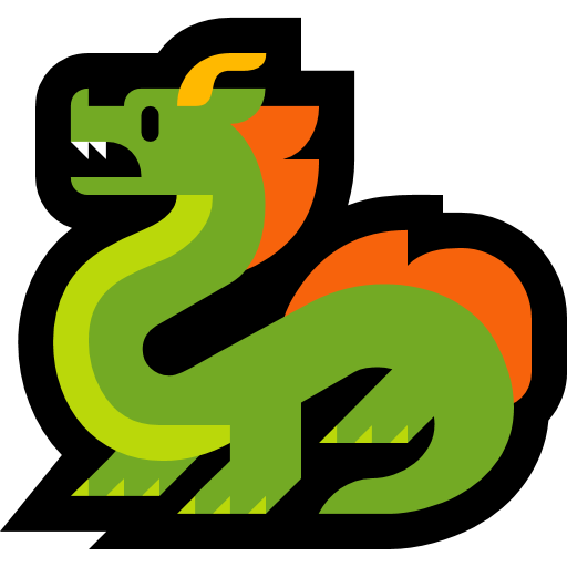 Dragon as drawn by Microsoft in Windows 10 Fall Creators Update