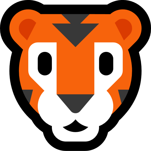 Tiger Face as drawn by Microsoft in Windows 10 Fall Creators Update