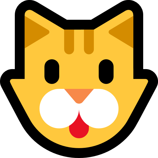 Cat Face as drawn by Microsoft in Windows 10 Fall Creators Update