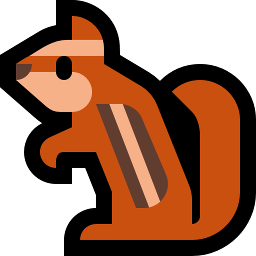Streifenhörnchen as drawn by Microsoft in Windows 10 Fall Creators Update