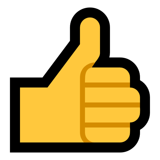 Thumbs up as drawn by Microsoft in Windows 10 Fall Creators Update