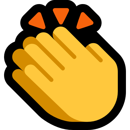 Clapping Hands as drawn by Microsoft in Windows 10 Fall Creators Update