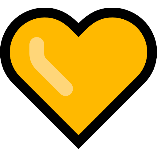 Coração Amarelo as drawn by Microsoft in Windows 10 Fall Creators Update