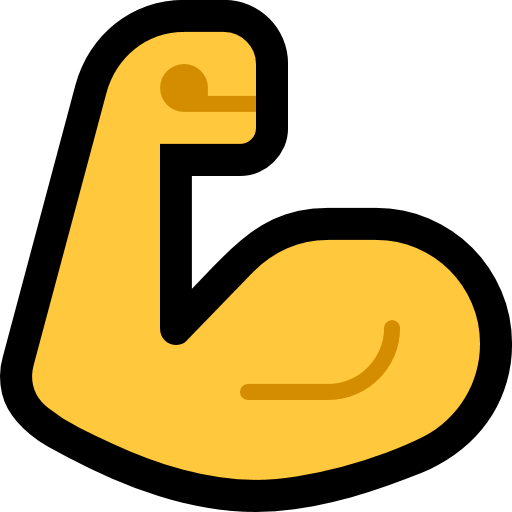 Flexed Biceps as drawn by Microsoft in Windows 10 Fall Creators Update