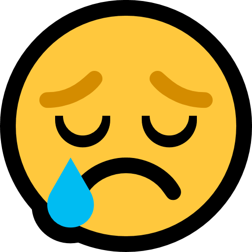 Crying Face as drawn by Microsoft in Windows 10 Fall Creators Update