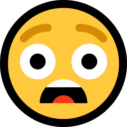 Fearful Face as drawn by Microsoft in Windows 10 Fall Creators Update