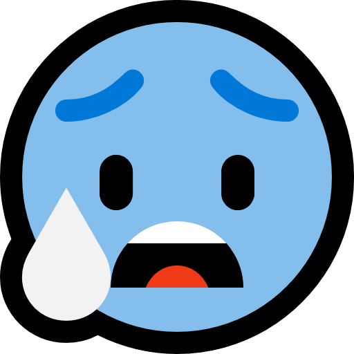 Anxious Face with Sweat, the design in this release