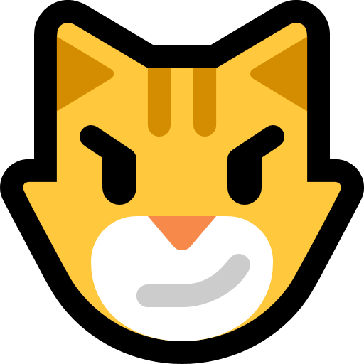 にやりとする猫 as drawn by Microsoft in Windows 10 Fall Creators Update
